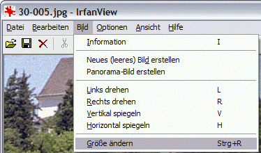 Irfanview Handbuch Bild Bearbeitung Bild Verkleinern